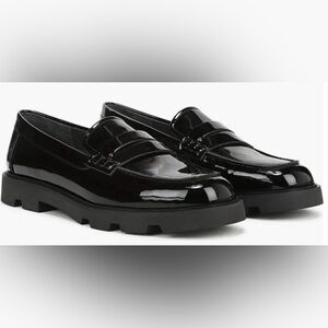 NEW Franco Sarto Quinnley Women's Black Patent Loafers Sz 7